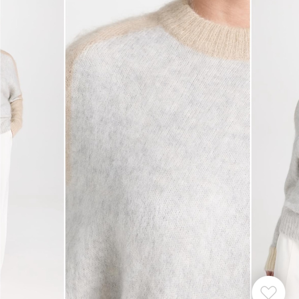 PROENZA SCHOULER NWT Patti Brushed Mohair Silk Slouch Sweater Asymmetrical M - Picture 4 of 11